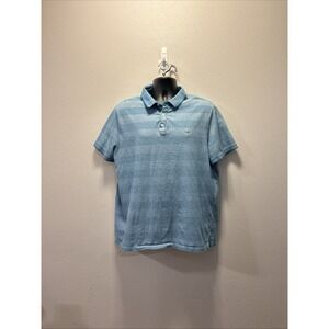 Michael Kors Women's Blue Striped Short‎ Sleeve Polo Shirt Size XXL